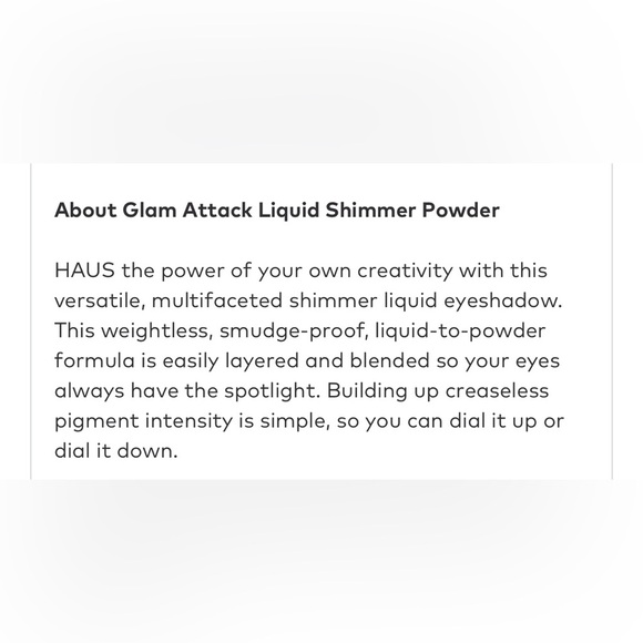 NIB Haus Labs Lady Gaga Glam Attack Liquid Shimmer Eyeshadow in Dynasty - Picture 11 of 14